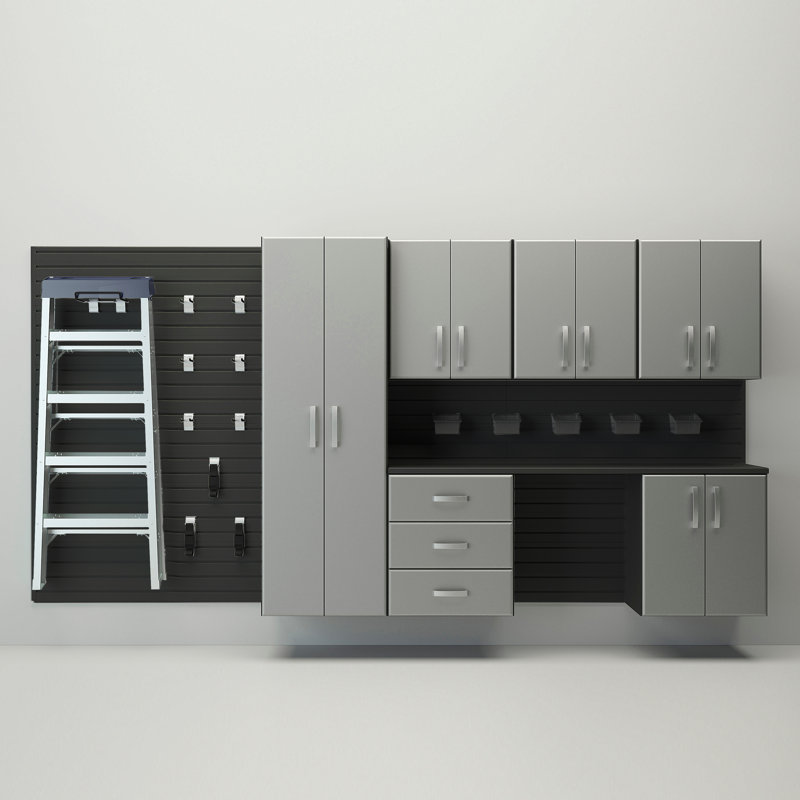 Deluxe 6 Piece Storage System, Black/Silver