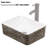 KSWIN 12'' Gray/White Ceramic Rectangular Bathroom Sink
