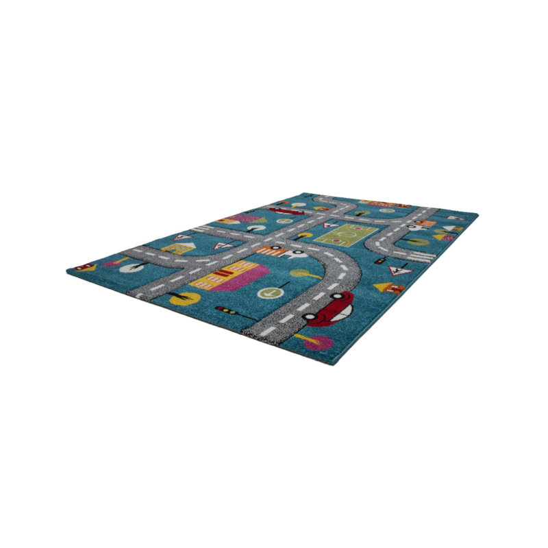 Howton Rectangle Abstract Machine Woven Polypropylene Rug, Rectangle 3'11" x 5'3"