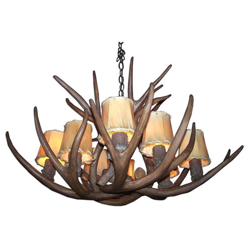 Lustre géométrique 8 lumières unique/à l’état Murguia, Parchemin, Oui