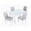 Ensemble de table de salle à manger en bois 5 pièces, ensemble de table de cuisine avec table, table de salle à manger en bois-905459047-905459040