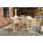 FSC 1 Roma Bar set 100cm High Table with 4x Deluxe Roma Bar Stools