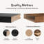 Tablettes flottantes en bois massif pour le mur - Tablettes noires rustiques fabriquées à la main pour la salle de bain, la cuisine, la chambre à coucher, le salon - Comprend des supports cachés pour une installation facile