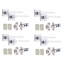  4 Pairs Zeta Premium Design Door Handles on Square Rose in Polished Chrome Finish with 2.5" Latch and 1 Pair of Ball Bearing Hinges