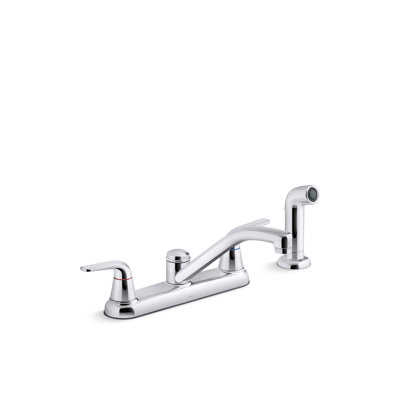 Double Handle Kitchen Faucet with Side Spray