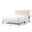 Lit plateforme tapissier Vireo avec construction robuste, conception à faible bruit et revêtement confortable pour une chambre à coucher relaxante-1948824376