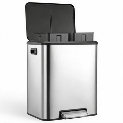 Stainless Steel Kitchen Rubbish Bin - 27.3 L