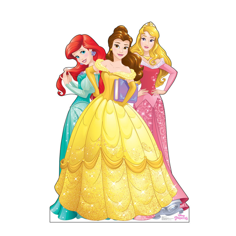 65 x 45 Inch Disney Princess Ariel Belle Aurora Cardboard Standup
