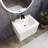 24“ Wall Mounted Floating Bathroom Vanity With White Ceramic Sink-490113862