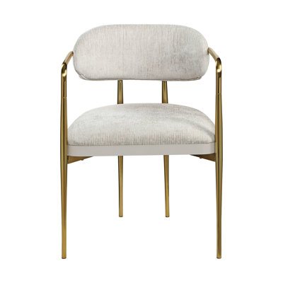 Fauteuil contemporain en chenille beige et or de 2 personnes, pieds en métal, plateau en marbre d'ingénierie, métal, mousse, tissu, contreplaqué, 220 lb par siège, 21,63 po de largeur, capacité 31