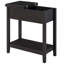 Table de bout mince avec armoire rabattable