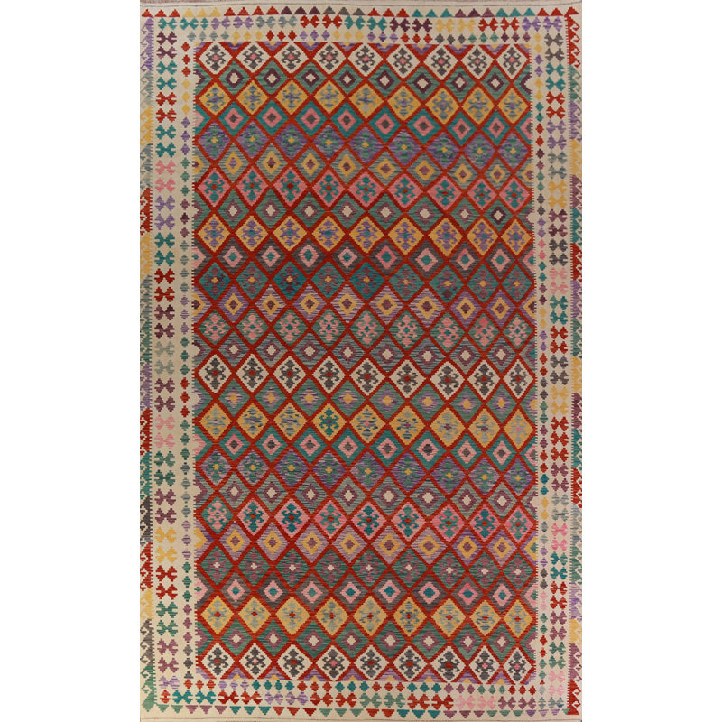 Tapis oriental en treillis kilim 10 x 16