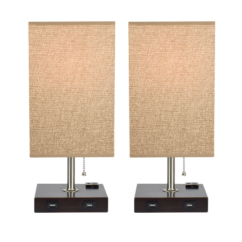 Ensemble de lampe de bureau 13,97 "avec prise USB et prise Jetmore