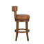 Tabouret de bar ou de bar à hauteur de comptoir pivotant en bois d'hévéa Gautreaux-991707015-991707032