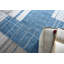 Scandinavian Hand Loomed Geometric Area Rug in Blue/Ivory-1608785812