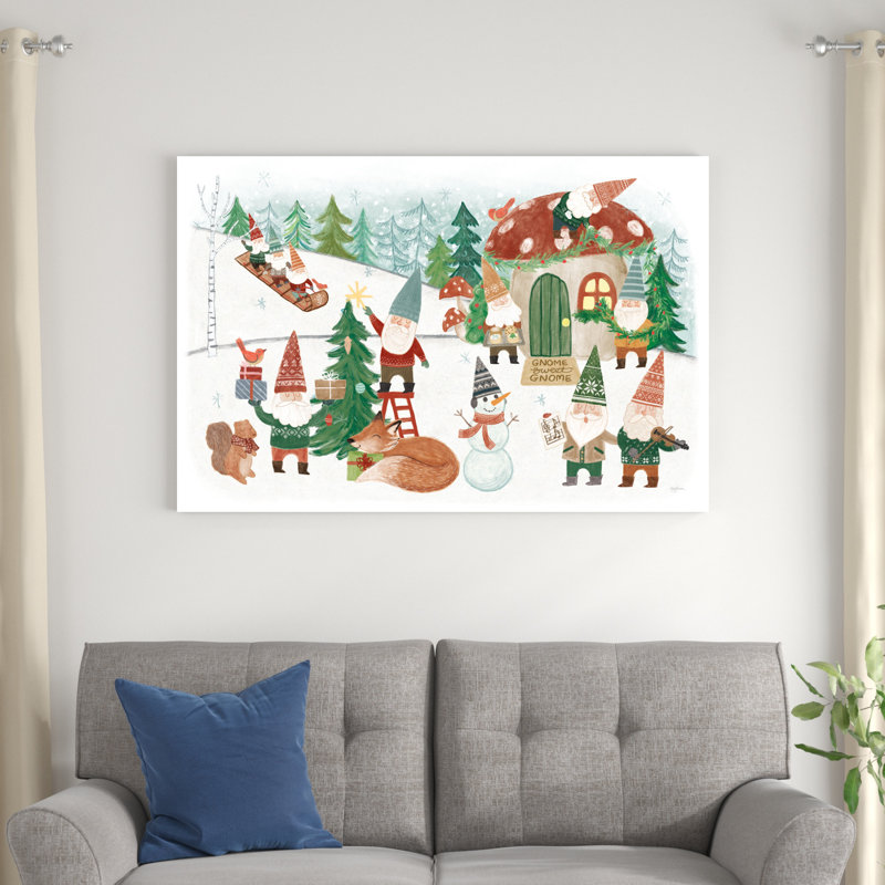 Gnomes des bois V, H 32 po x l 48 po