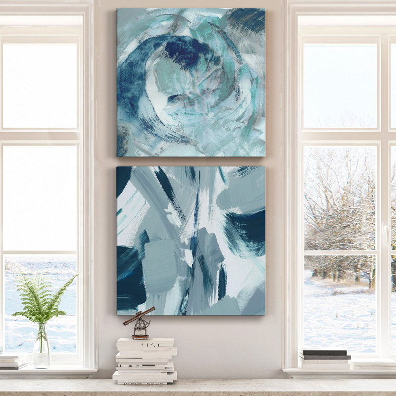 «Soft Summer Storm», ensemble de 2 reproductions sur toiles tendues, H 16 po x l 32 po x P 1 po