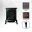 XBrand Blassingame 18.5" Electric Fireplace Stove with Realistic Flame, Black