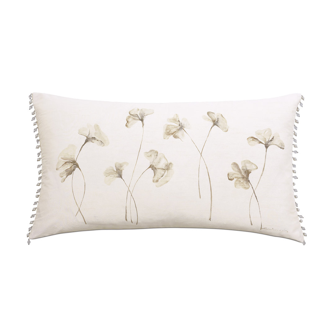 Isolde Polyester/Polyester Blend Faux Down Floral Lumbar Pillow Cover & Insert Eastern Accents