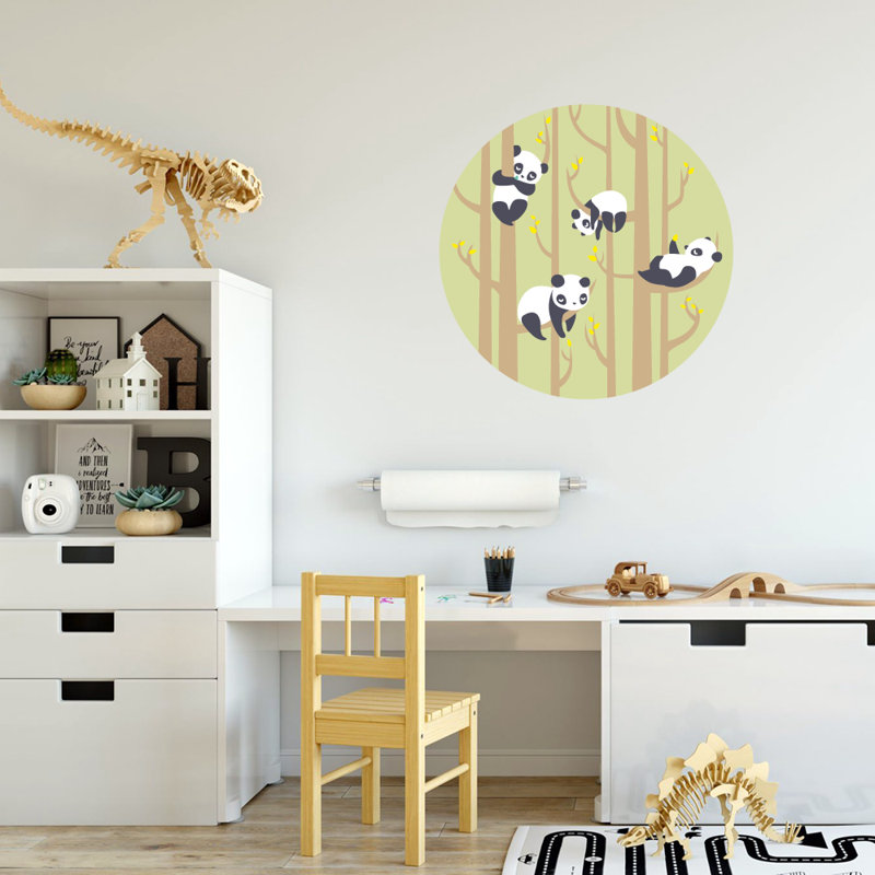 Adhésif décoratif fond panda, H 28 po x l 28 po