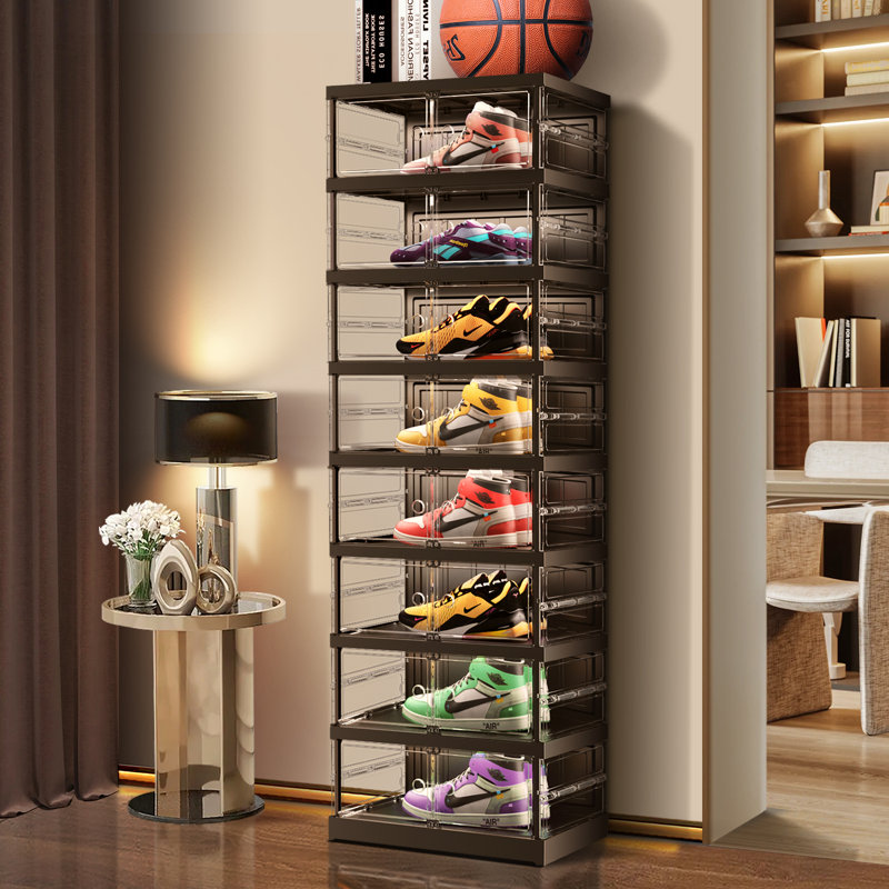 Armoire de rangement pour chaussures 16 paires, Noir