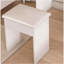 Modern Mini Dressing Table with LED-lit Mirror & Hidden Storage,Includes Padded Stool,Adjustable Brightness Vanity Desk,Multi-tier Dust-proof Shelves,White