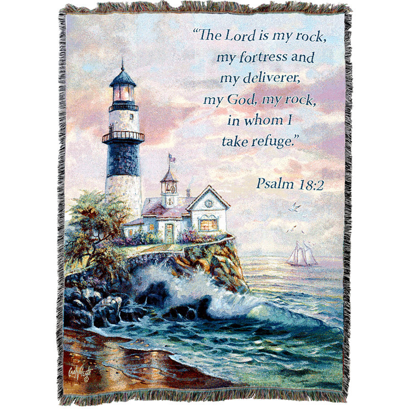 Jeté en coton Pure Country Weavers, Le phare de Lord Is My Rock