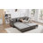 89 " W 3-In-1 Pull-Out Sofa Bed, Convertible Sleeper Sofa Bed,King Size Sofa Bed, Chaise Lounge,Velvet 3-Seater Sofa With Movable Ottoman, Tufted Design-167878163