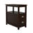 End Table, Narrow Nightstand With 2 Drawers and Open Shelf