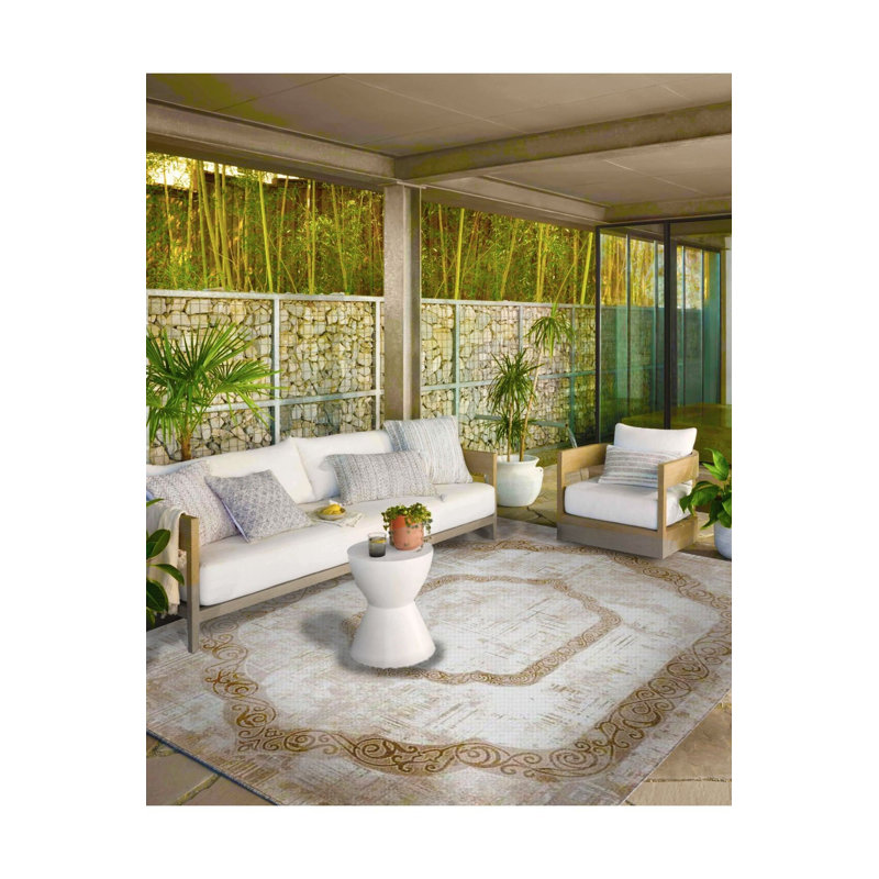 Tapis lavable à motifs géométriques abstraits, Sous-tapis carré 3 pi 3 po inclus