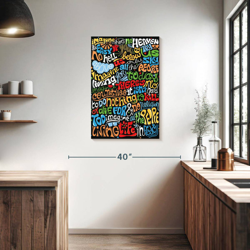Tergel Imagine Quote, 36" H x 24" W