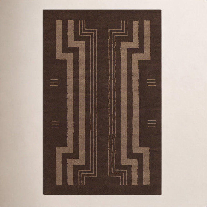Hallum Wool Area Rug, Rectangle 5' x 8'