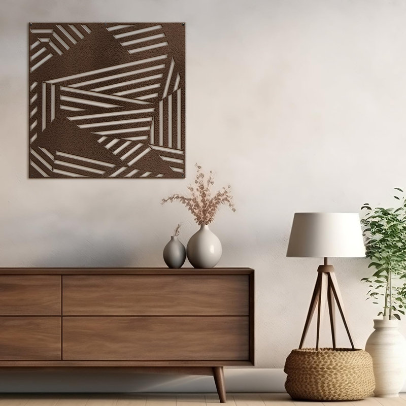 Wall Decor Metal, Bronze, 30" H x 30" W x 0.05" D