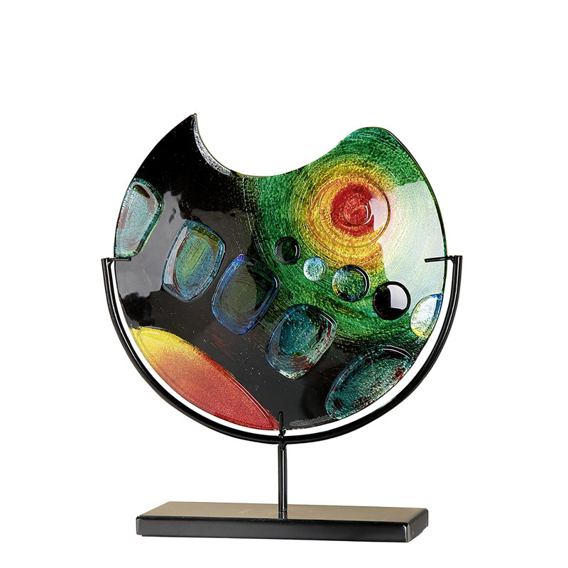 Nicosia Handmade Glass Table Vase, 38.5cm H x 32cm W x 5cm D