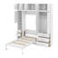Lit escamotable simple avec casiers et armoires