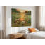 «Glowing Sunset Water Lilies», reproduction d'art sur toile, impressionnant empâtement floral étang, art mural nature-131381961
