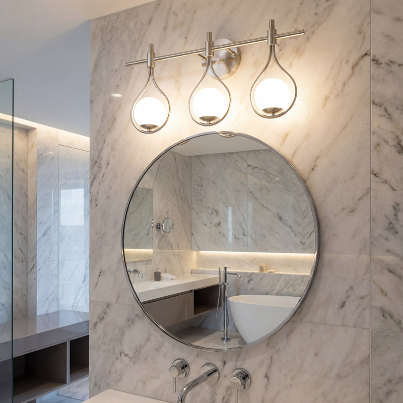 22.5" Bathroom Vanity Light, 3-light Wall Sconce