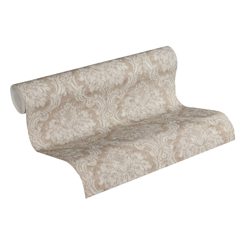 Ewing 10.05m x 53cm Textured Wallpaper Roll, Beige/Brown