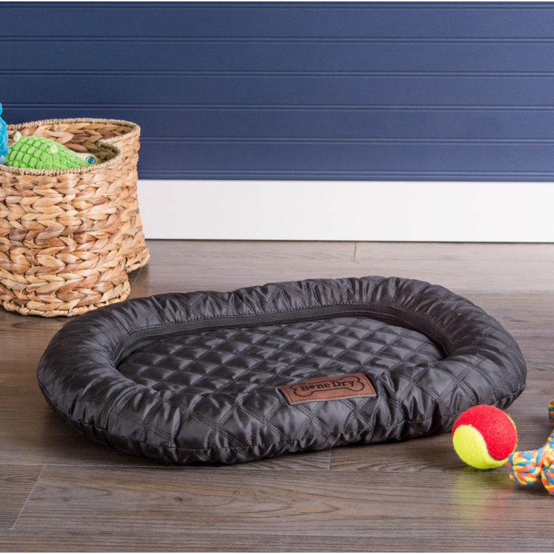 Traversin matelassé Calton, Grand (l 34 po x P 22 po x H 2 po), Noir