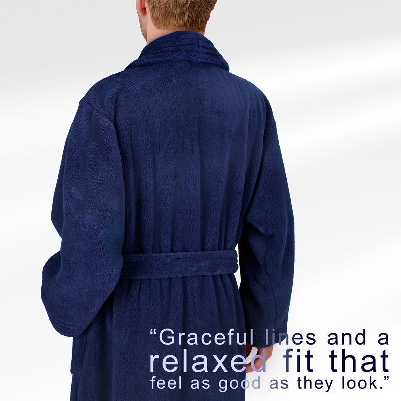 Peignoirs turcs, robes en molleton doux et absorbant doux, M, Marine