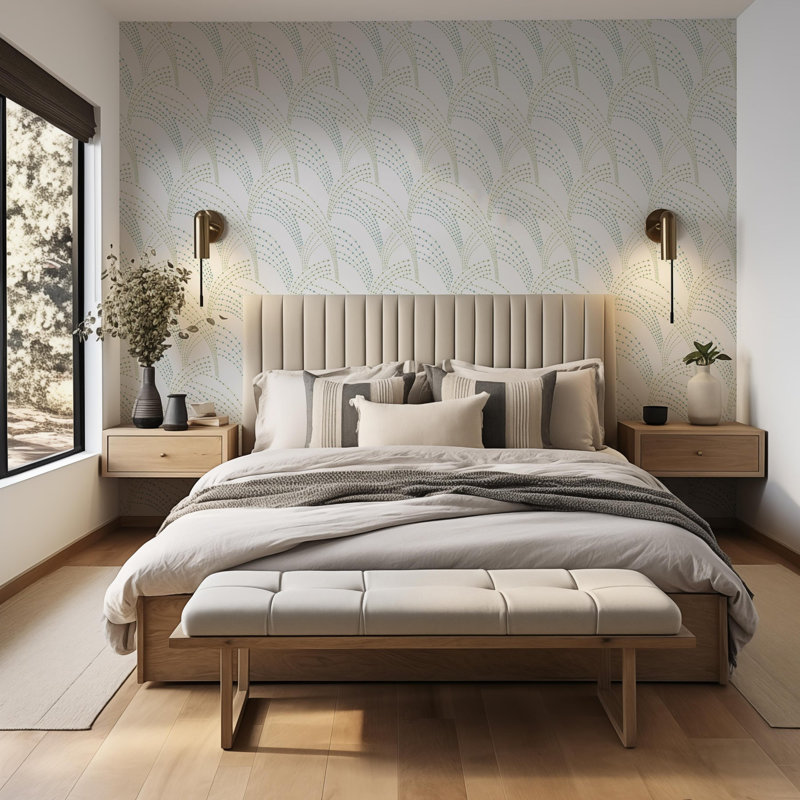 Sea Grass - White Wallpaper, Non-pasted, White