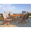 Mayela Rectangular Eucalyptus Solid Wood Outdoor with Umbrella Hole Dining Table-29294501