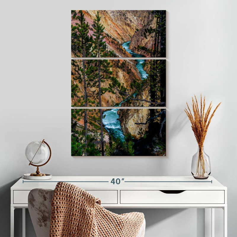 Alvord Yellowstone River Rapids, 32" H x 20" W