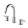 Circular Widespread 2-handle Bathroom Faucet with Drain Assembly