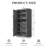 62" Tall Modern 4-Door Freestanding Storage Cabinet with Adjustable Shelves-1767330490