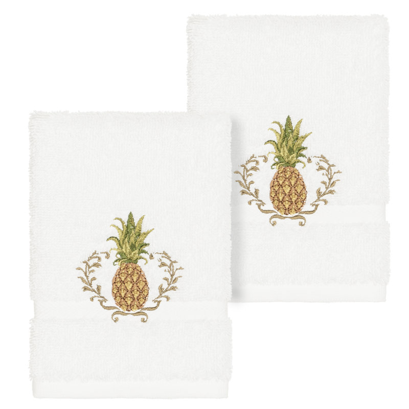 Welcome Turkish Cotton Washcloth, White