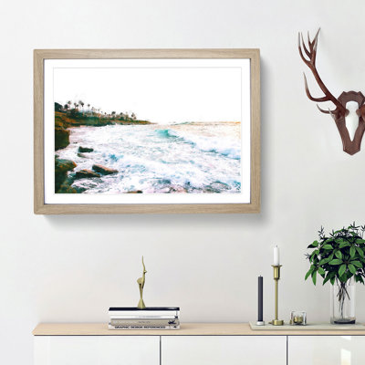 San Diego Seascape 1 Piece Single Picture Frame Painting on MDF