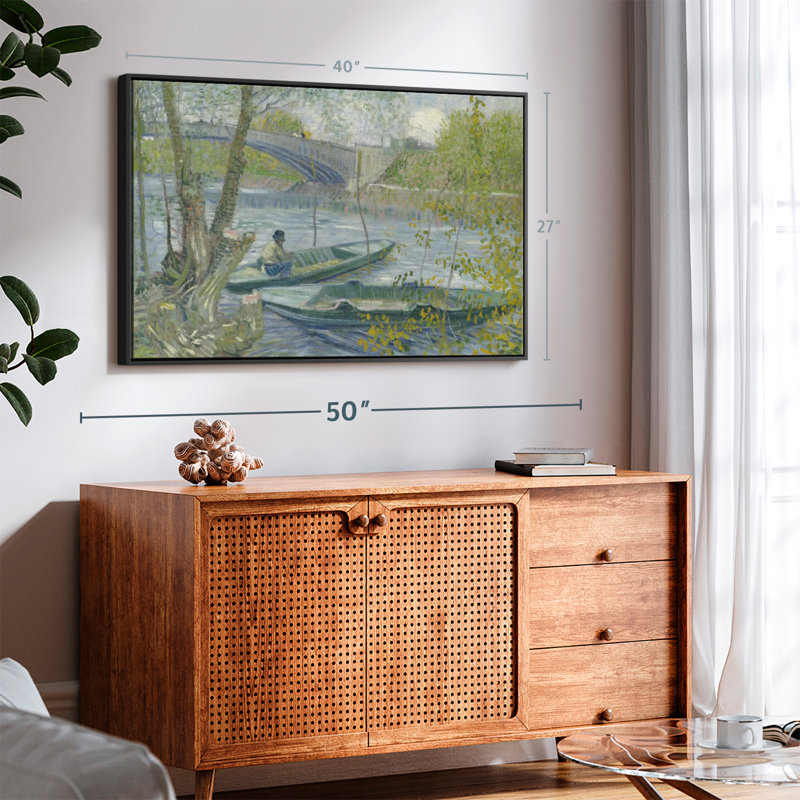 " Fishing In Spring Canvas Print ", 27" H x 40" W