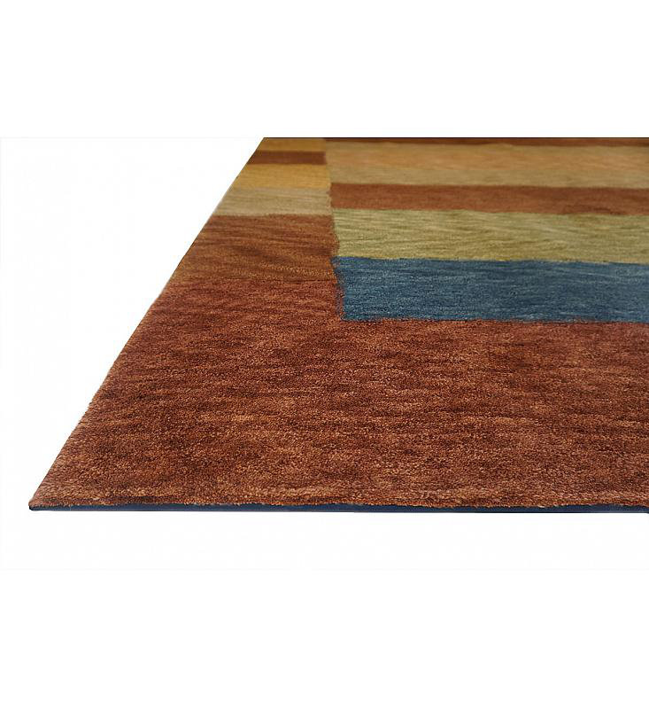 Plateau Handmade Wool Striped Area Rug, Rectangle 8' x 10'