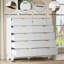 Commode cannelée à 10 tiroirs de 119 cm de large, commode moderne avec poignées en métal pour chambre à coucher-1873728000